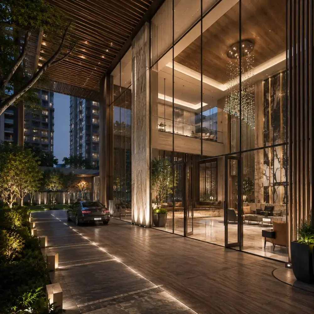 Grand tower entrance